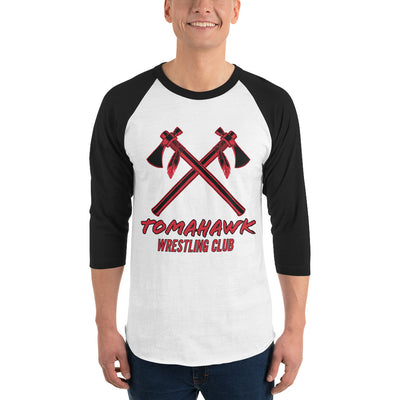 Tomahawk Wrestling 3/4 sleeve raglan shirt