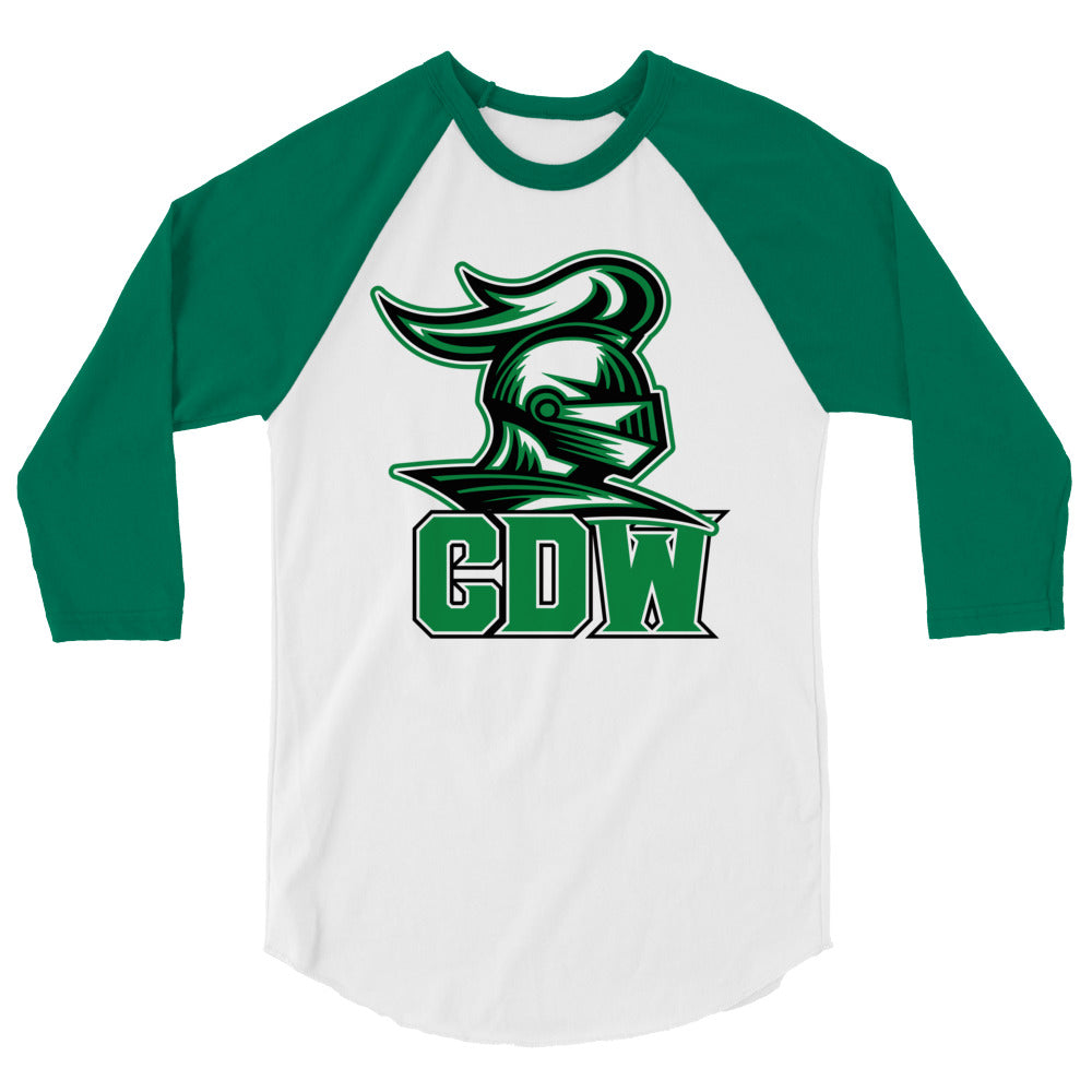 Charles DeWolf Middle School Adult 3/4 sleeve raglan shirt