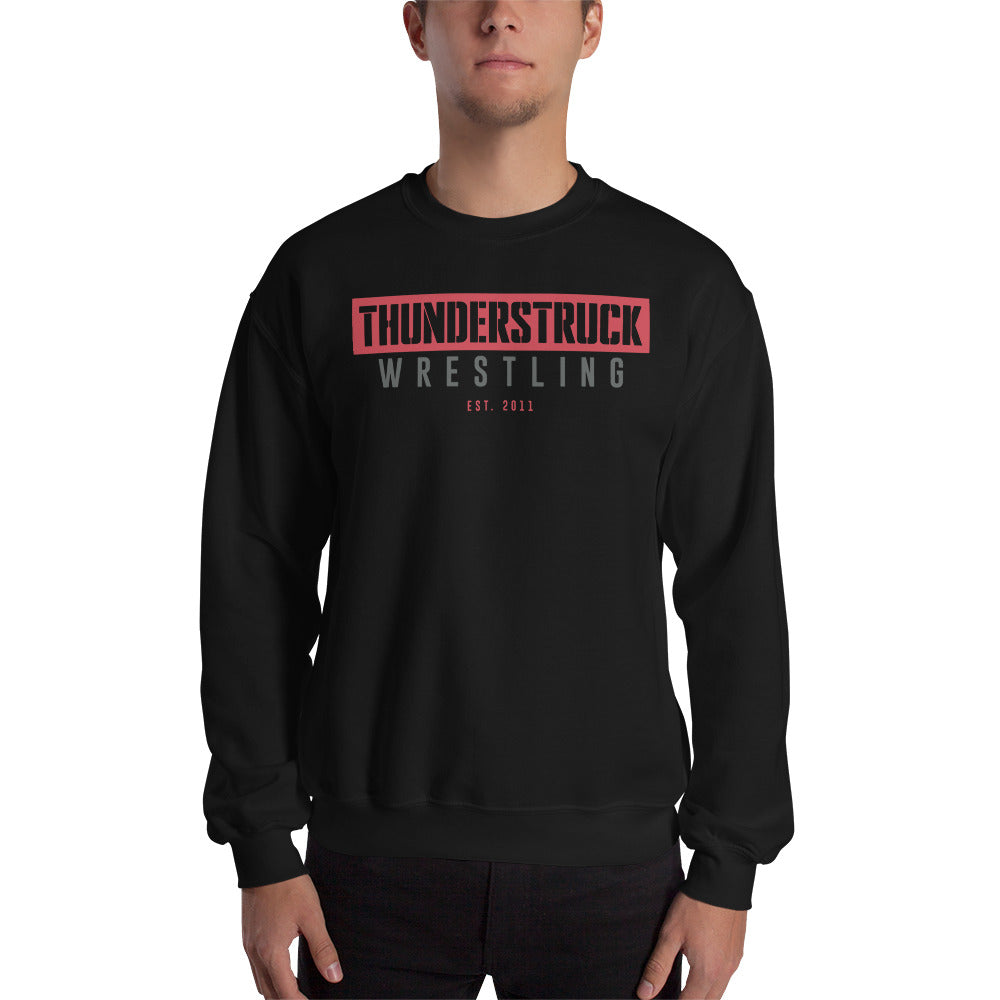 Kansas Thunderstruck Wrestling Black/White Thunderstruck Unisex Crew Neck Sweatshirt