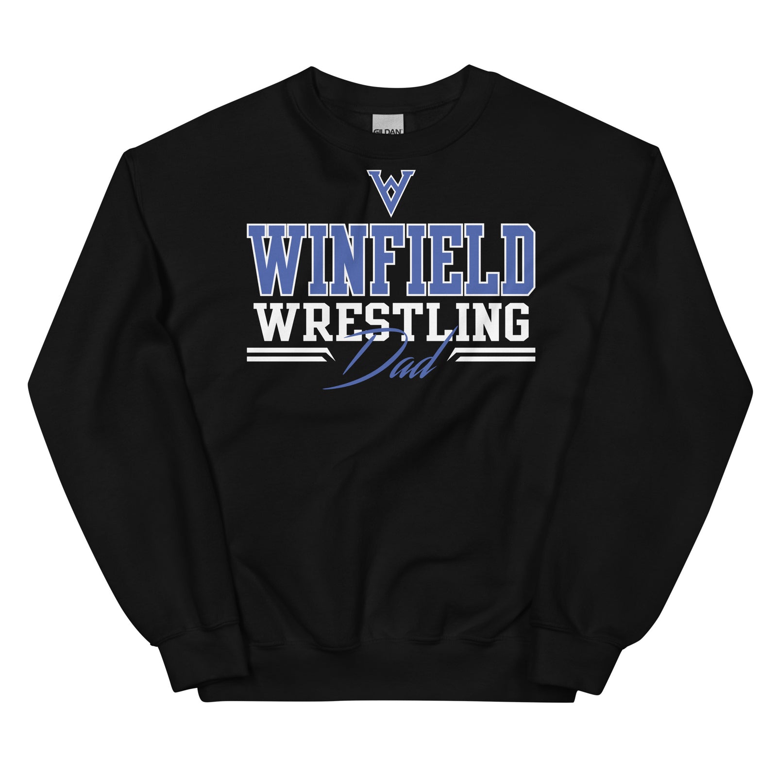 Winfield Wrestling Dad Black Unisex Sweatshirt
