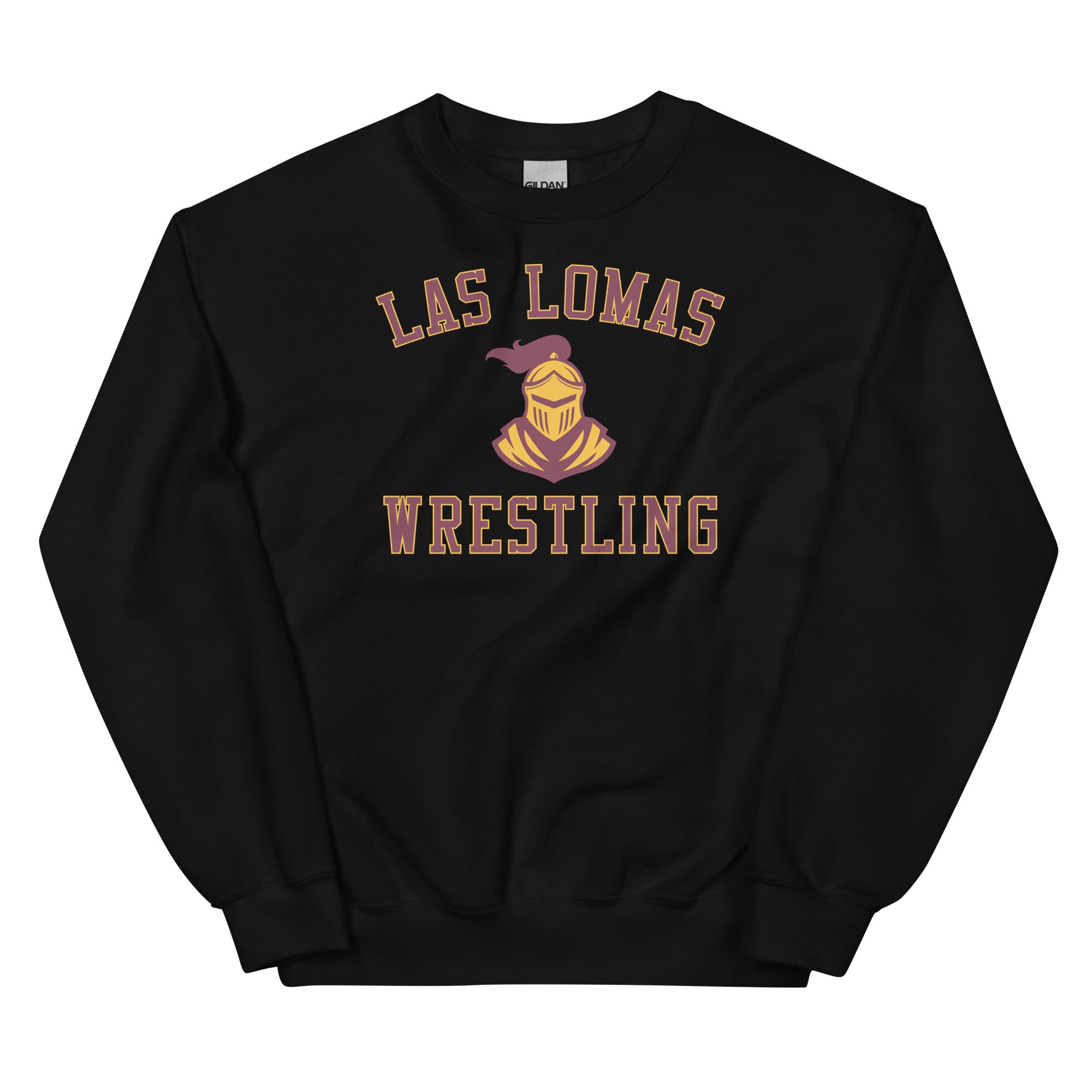 Las Lomas Wrestling Black Unisex Crew Neck Sweatshirt