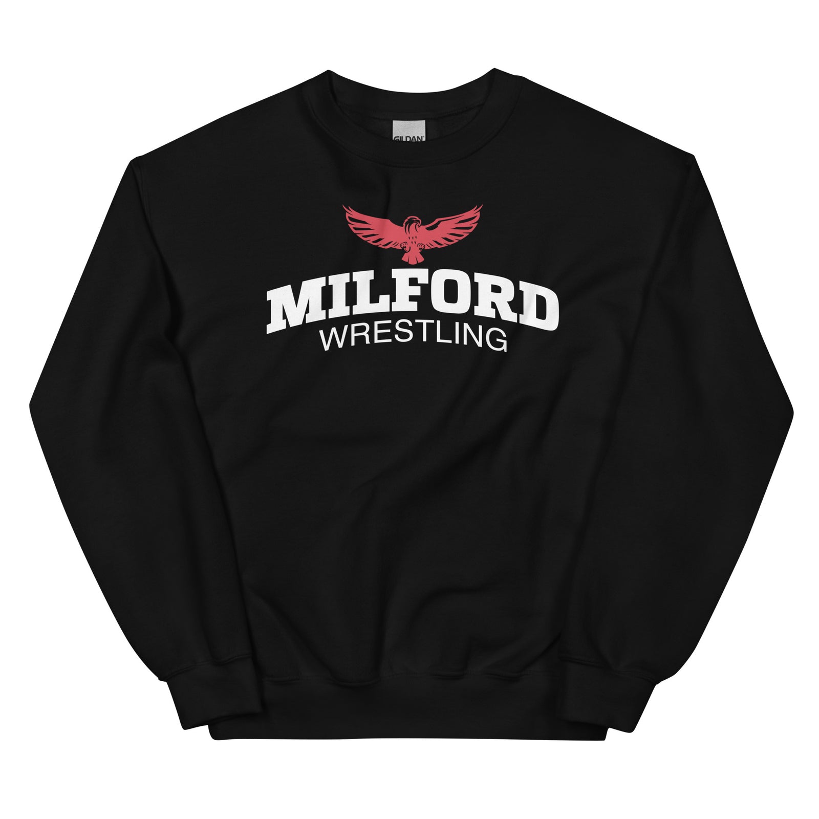 Milford Takedown Club  White Text  Unisex Crew Neck Sweatshirt