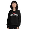 Milford Takedown Club  White Text  Unisex Crew Neck Sweatshirt