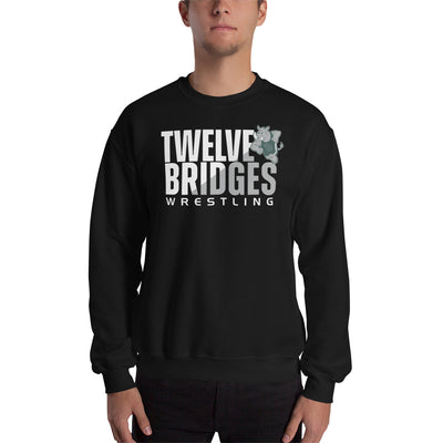 Twelve Bridges Wrestling Black Unisex Crew Neck Sweatshirt