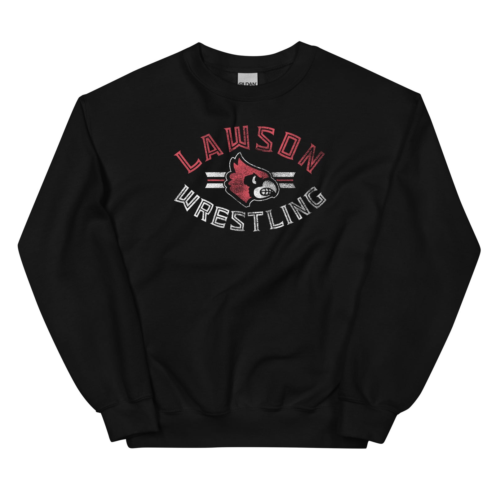 Lawson Wrestling Black  Unisex Crew Neck Sweatshirt