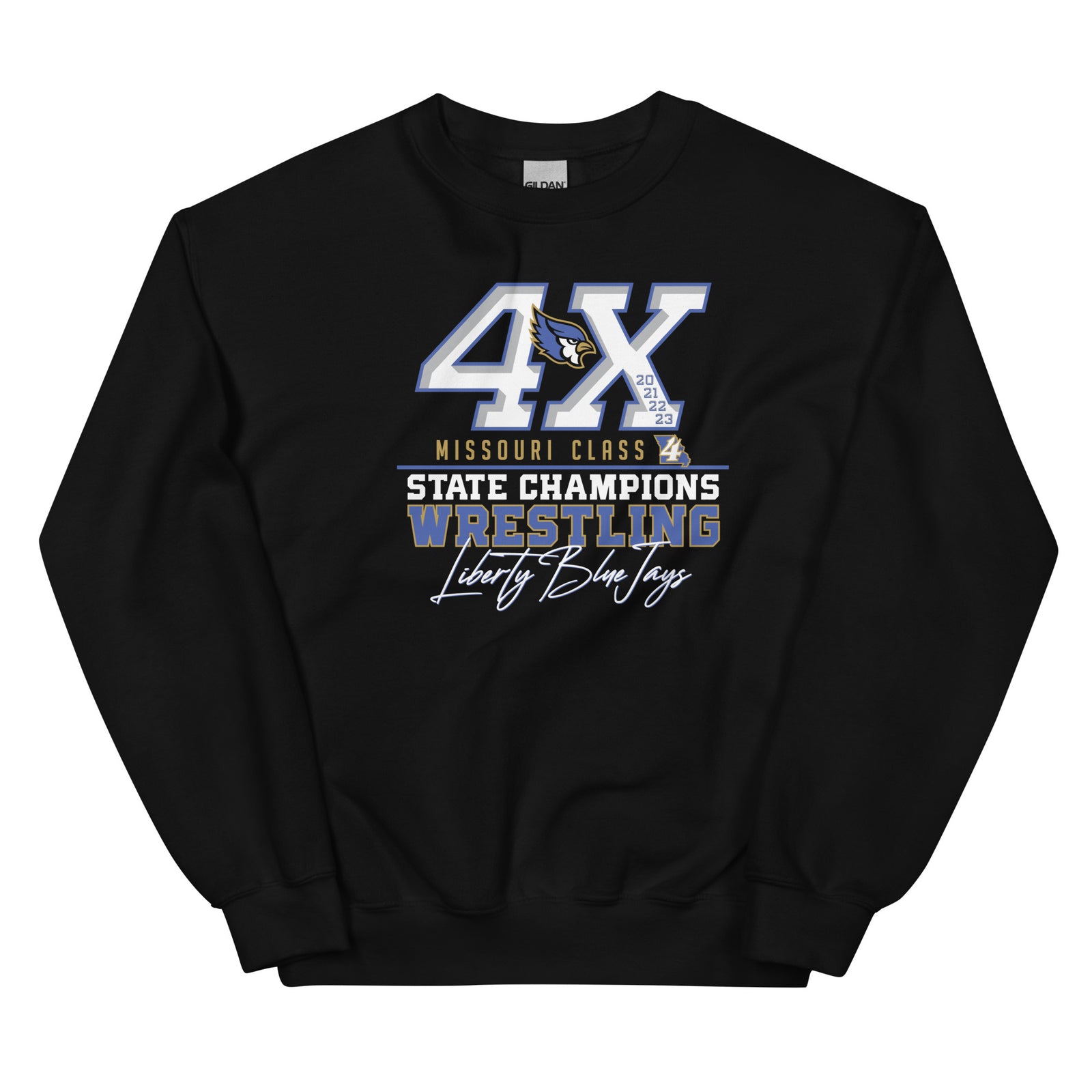 Liberty State Wrestling Champs Black Design  Unisex Crew Neck Sweatshirt
