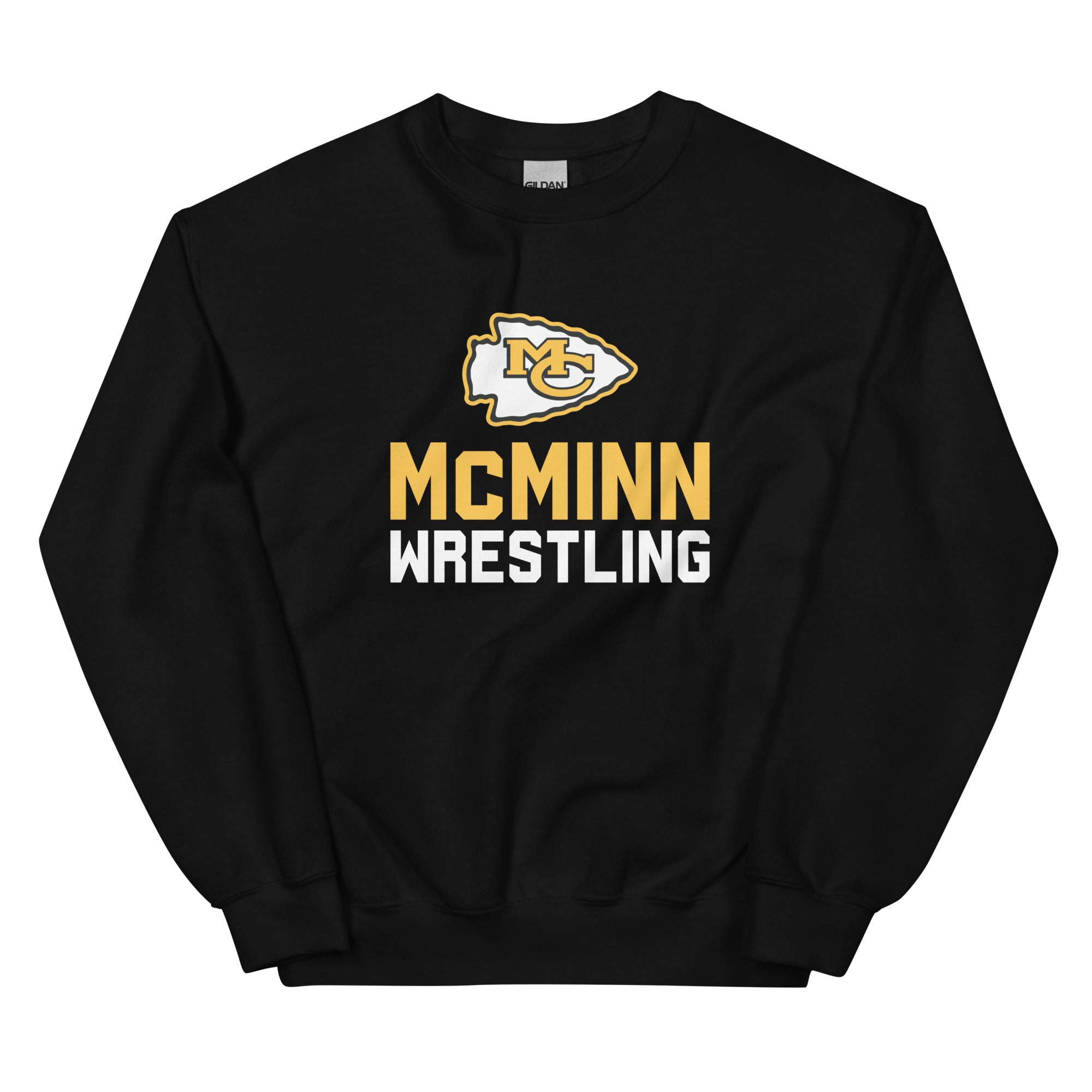 McMinn High School Wrestling  Black Unisex Crew Neck Sweatshirt