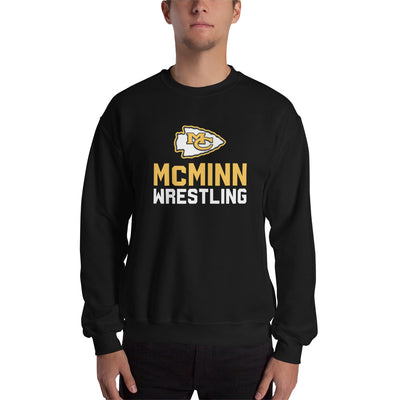 McMinn High School Wrestling  Black Unisex Crew Neck Sweatshirt