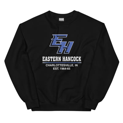 Eastern Hancock MS Track EH On Black Unisex Crew Neck Sweatshirt
