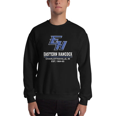 Eastern Hancock MS Track EH On Black Unisex Crew Neck Sweatshirt