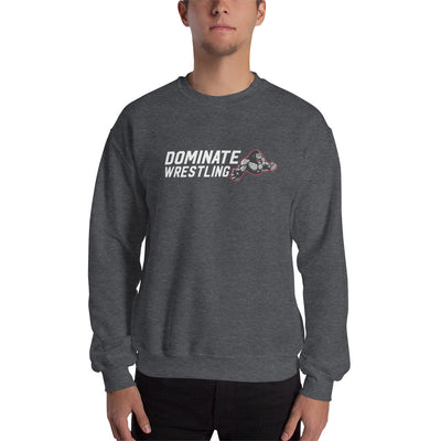 Dominate Wrestling  Embroidered Unisex Crew Neck Sweatshirt