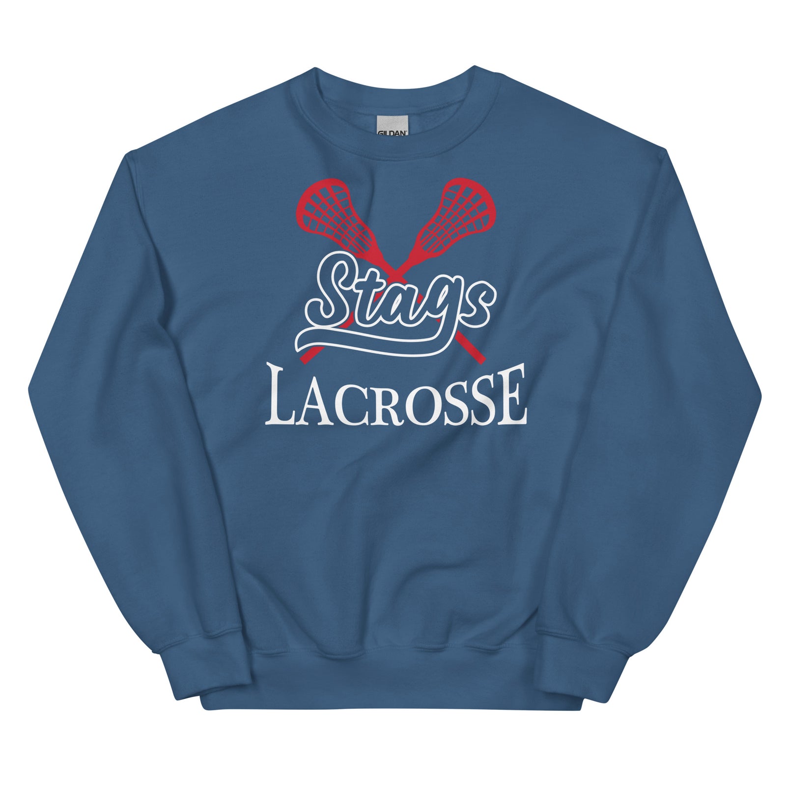 Stags Lacrosse Royal Unisex Crew Neck Sweatshirt