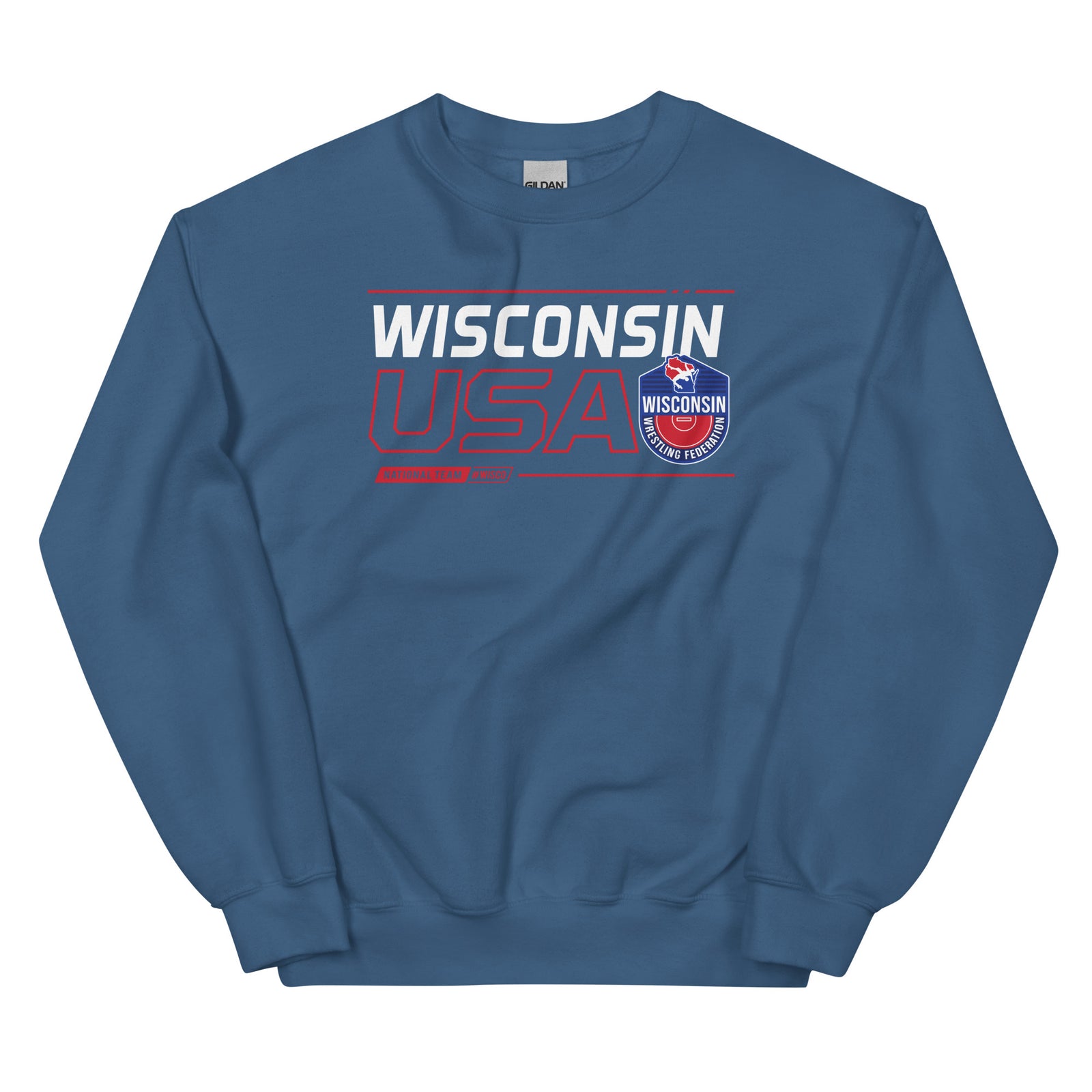 Wisconsin Wrestling Federation Wrestling 2023 Stack Unisex Crew Neck Sweatshirt