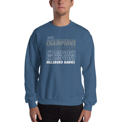Hillsboro High School  Champions - Royal Unisex Crew Neck Sweatshirt