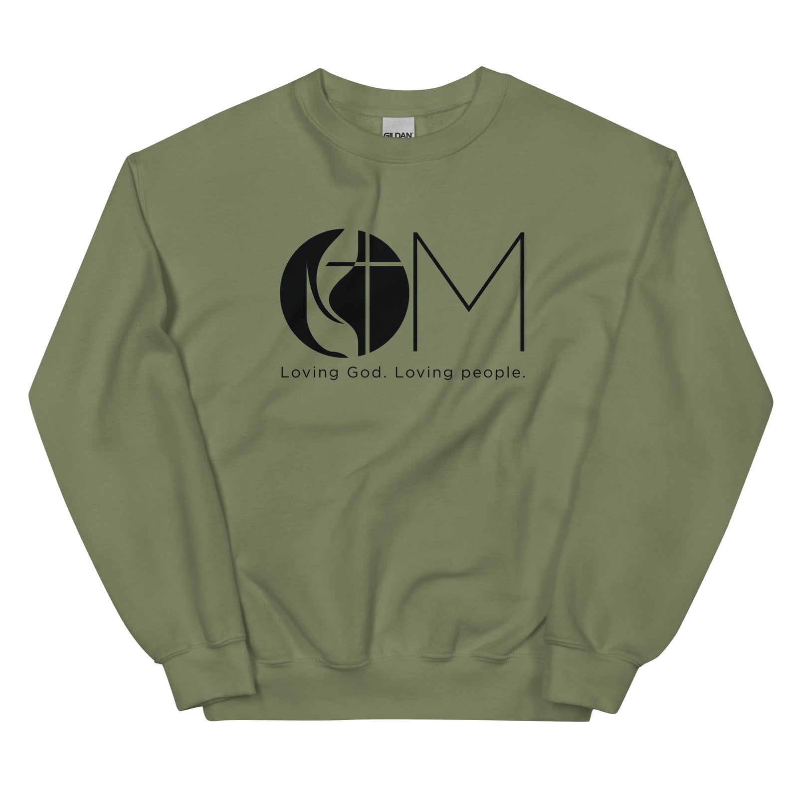 Old Mission One Color Design Unisex Crew Neck Sweatshirt