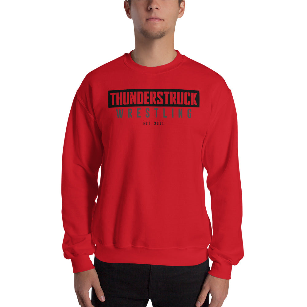 Kansas Thunderstruck Wrestling Red/Grey Thunderstruck Unisex Crew Neck Sweatshirt