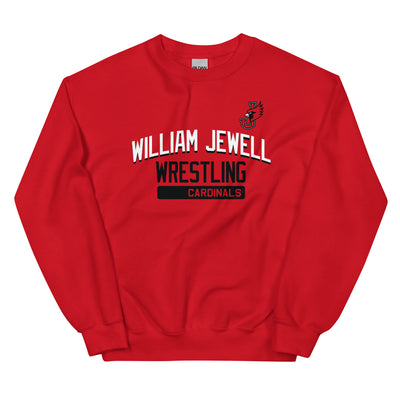 William Jewell Wrestling  Red Unisex Crew Neck Sweatshirt