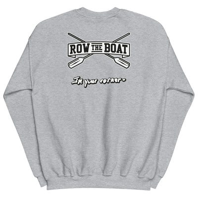 Burlington HS Wrestling Row The Boat (Front + Back) Unisex Crew Neck Sweatshirt