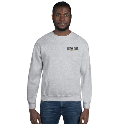 Gretna East  Grey wrestling Embroidery Unisex Crew Neck Sweatshirt