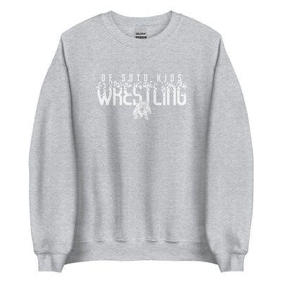 De Soto Kids Wrestling Grey Unisex Crew Neck Sweatshirt