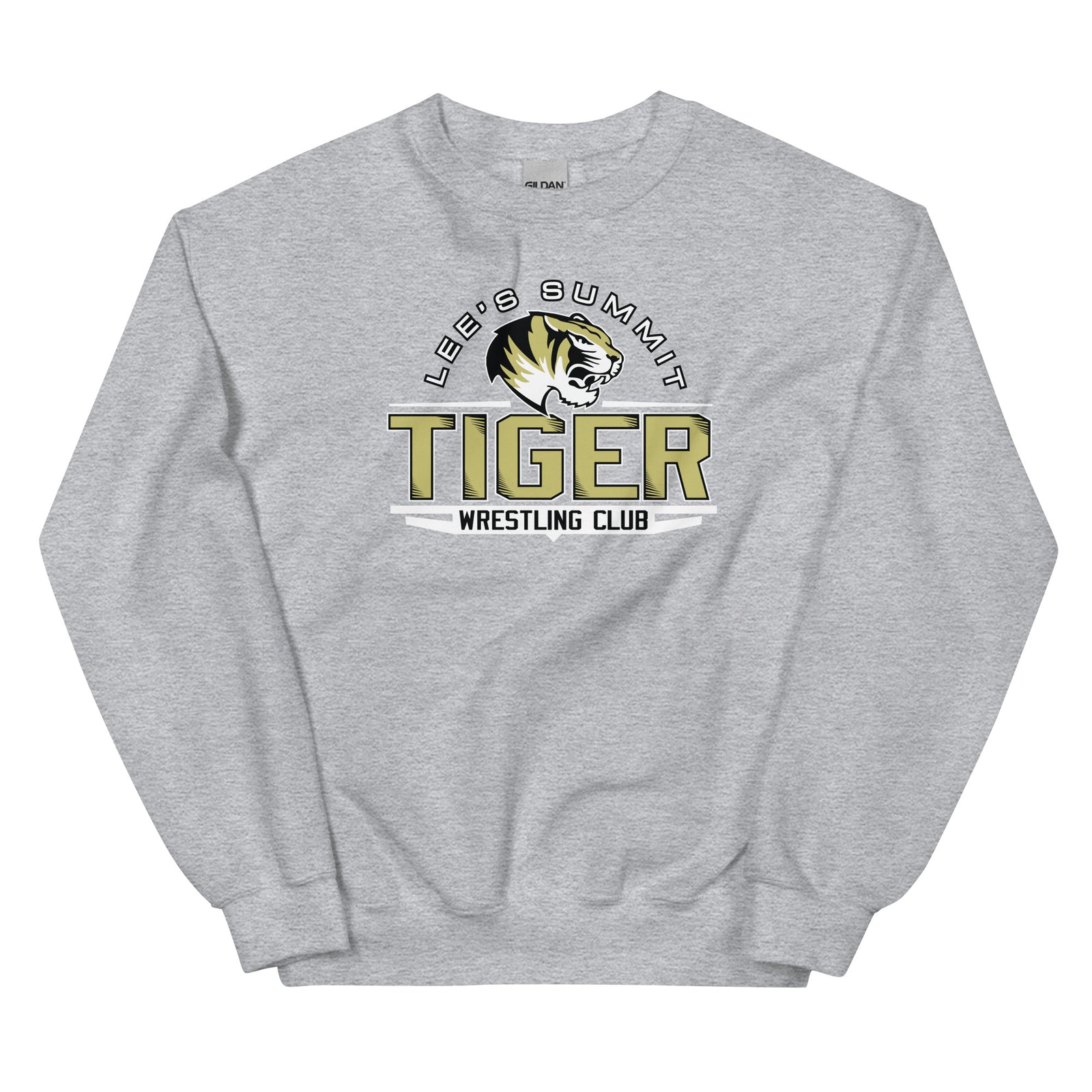 Lees Summit Tiger Wrestling Club Grey Unisex Crew Neck Sweatshirt