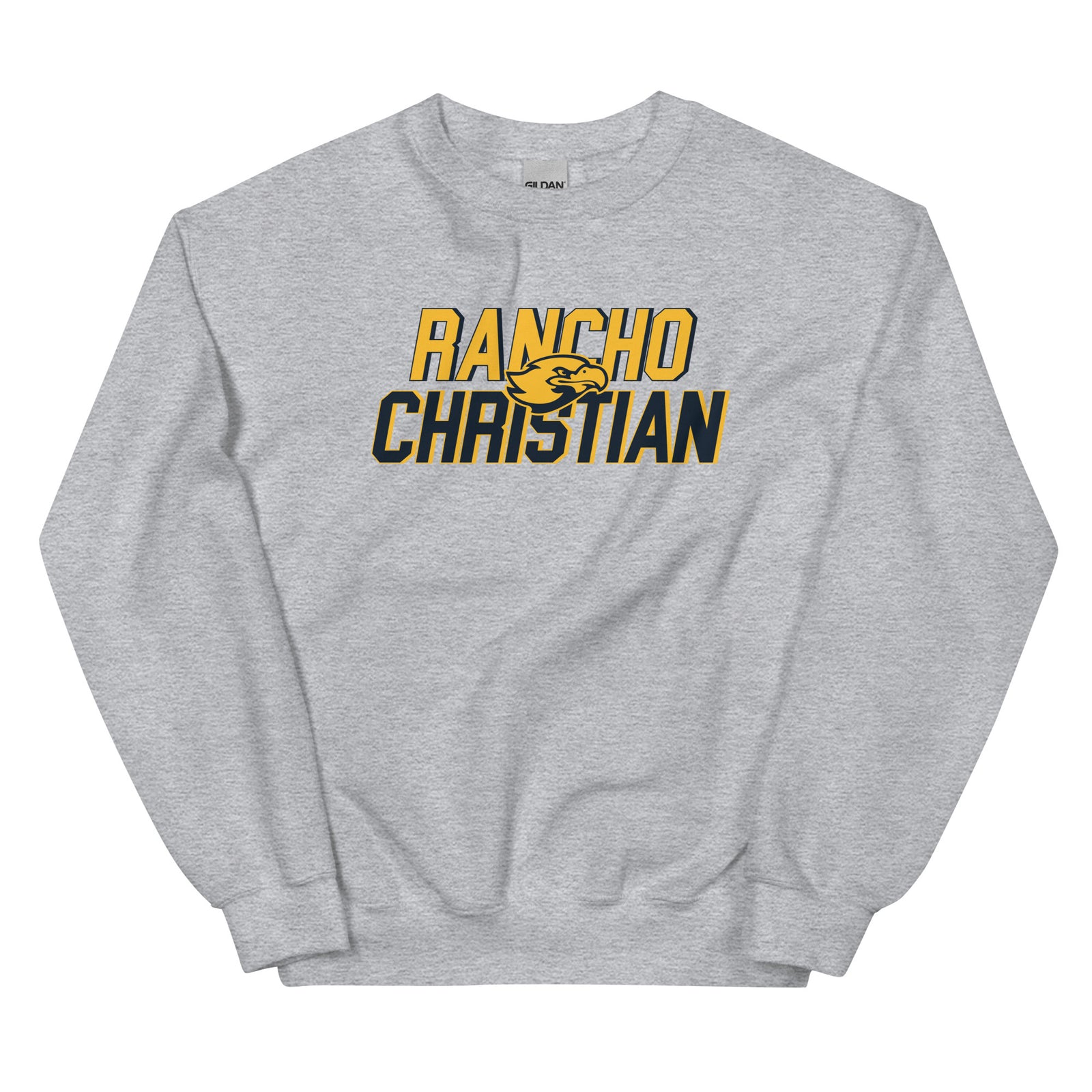 Rancho Christian High School RC Text Unisex Crew Neck Sweatshirt