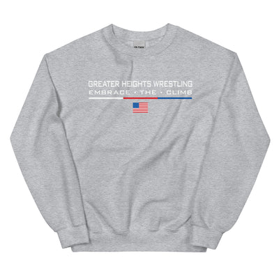 Greater Heights Wrestling Embrace The Climb 2 Unisex Sweatshirt
