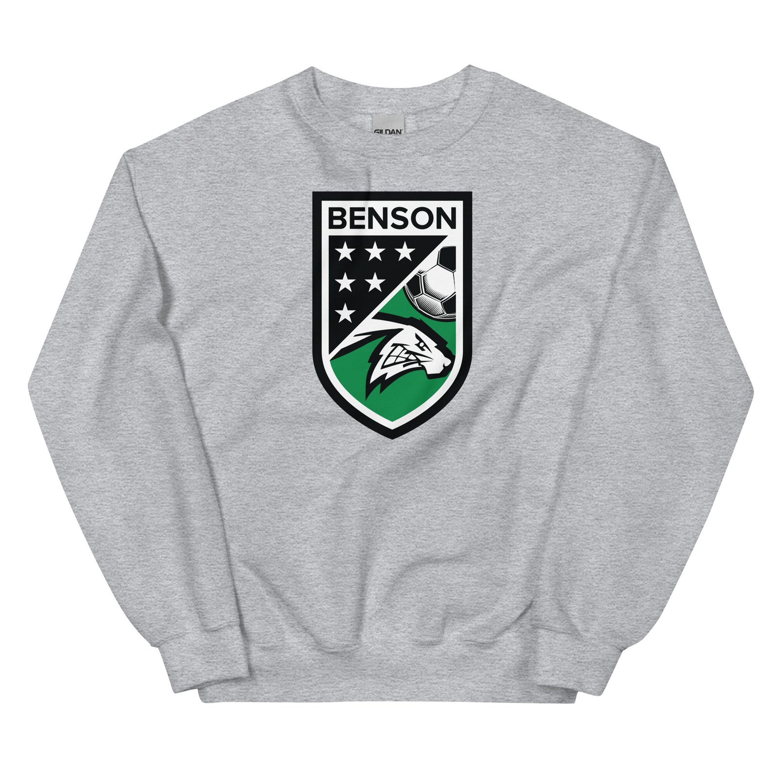 Benson Soccer Grey Unisex Crew Neck Sweatshirt