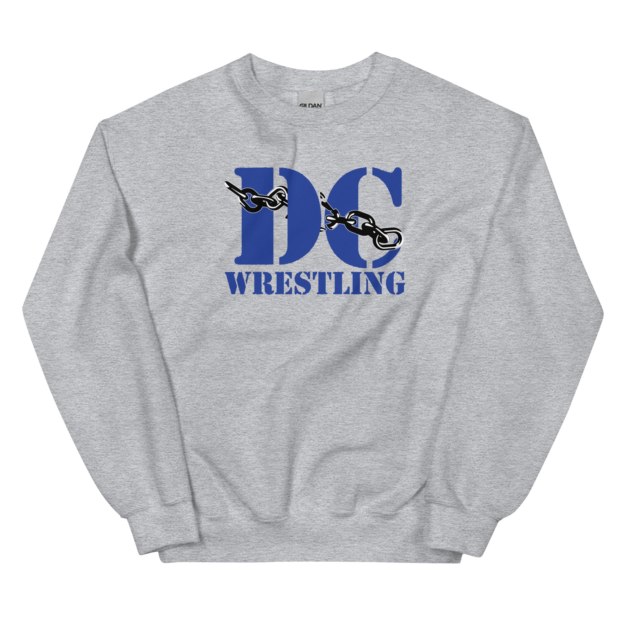 Dove Creek Wrestling Grey  Unisex Crew Neck Sweatshirt