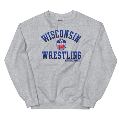 Wisconsin Wrestling Federation Wrestling 2023 Fade Unisex Crew Neck Sweatshirt