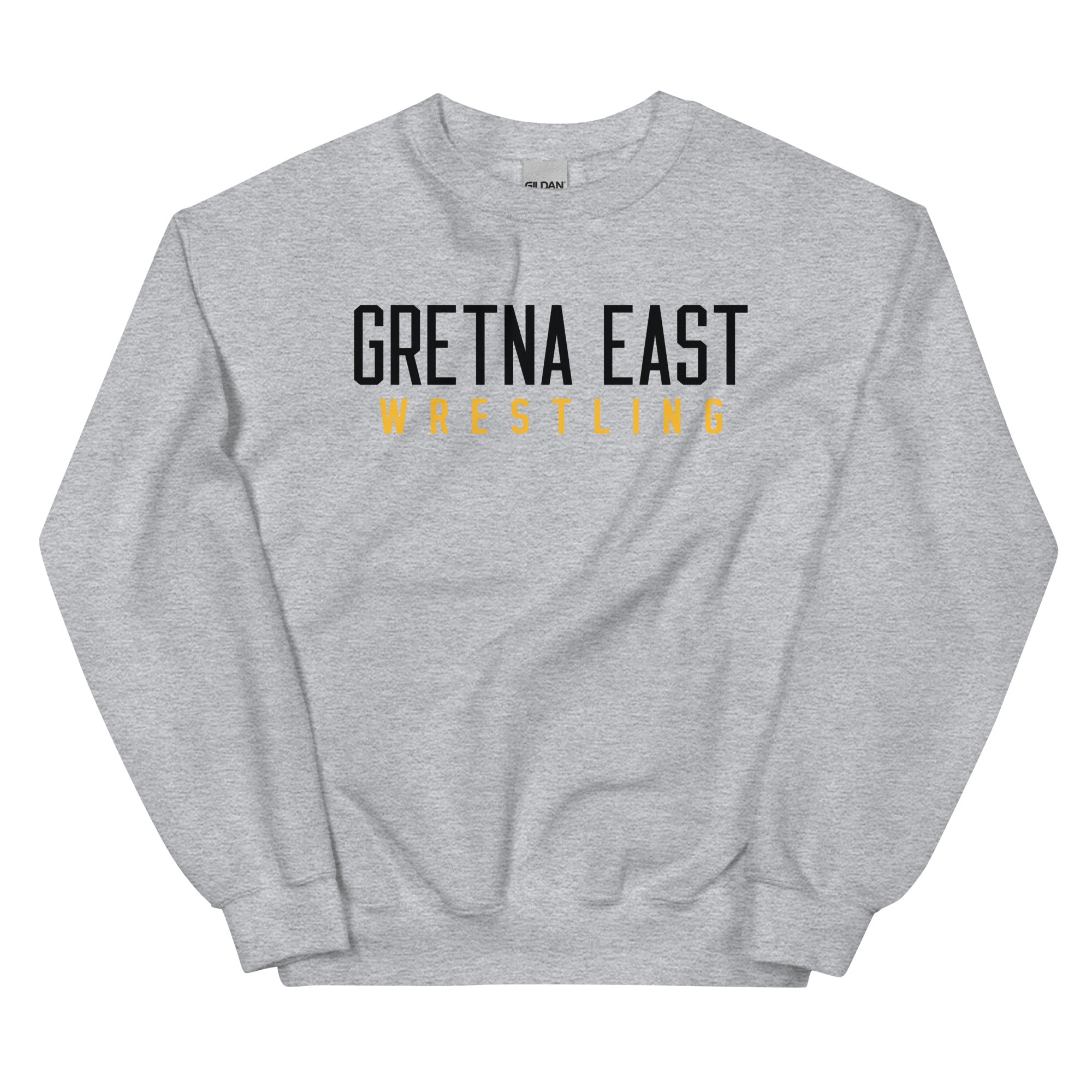 Gretna East  Grey wrestling Embroidery Unisex Crew Neck Sweatshirt