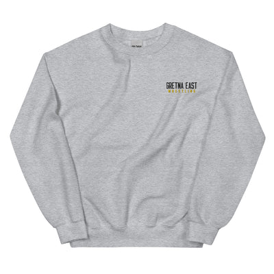 Gretna East  Grey wrestling Embroidery Unisex Crew Neck Sweatshirt