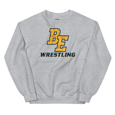 Burlington-Edison HS Wrestling BE Design  Unisex Crew Neck Sweatshirt