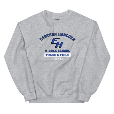 Eastern Hancock MS Track Royals Unisex Crew Neck Sweatshirt