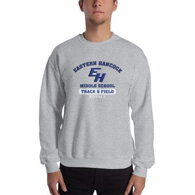 Eastern Hancock MS Track Royals Unisex Crew Neck Sweatshirt