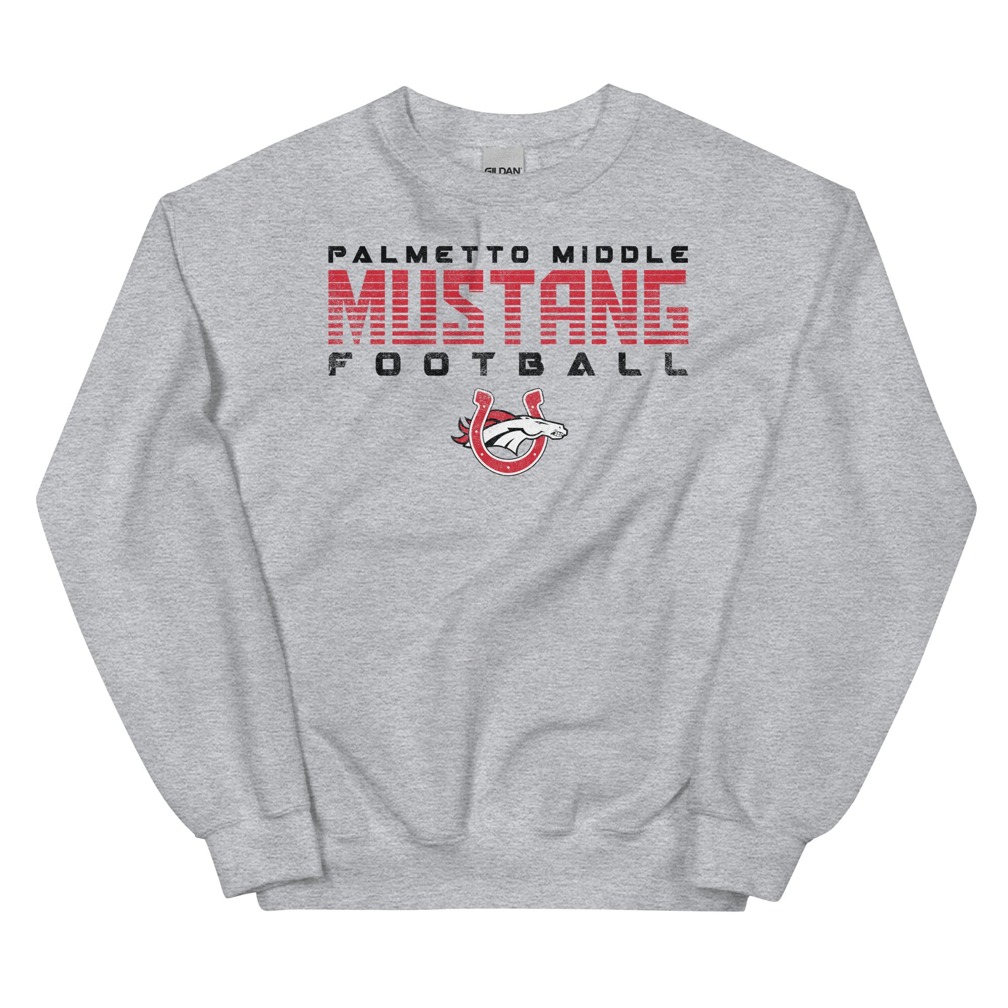 Palmetto Middle Football Grey Unisex Crew Neck Sweatshirt