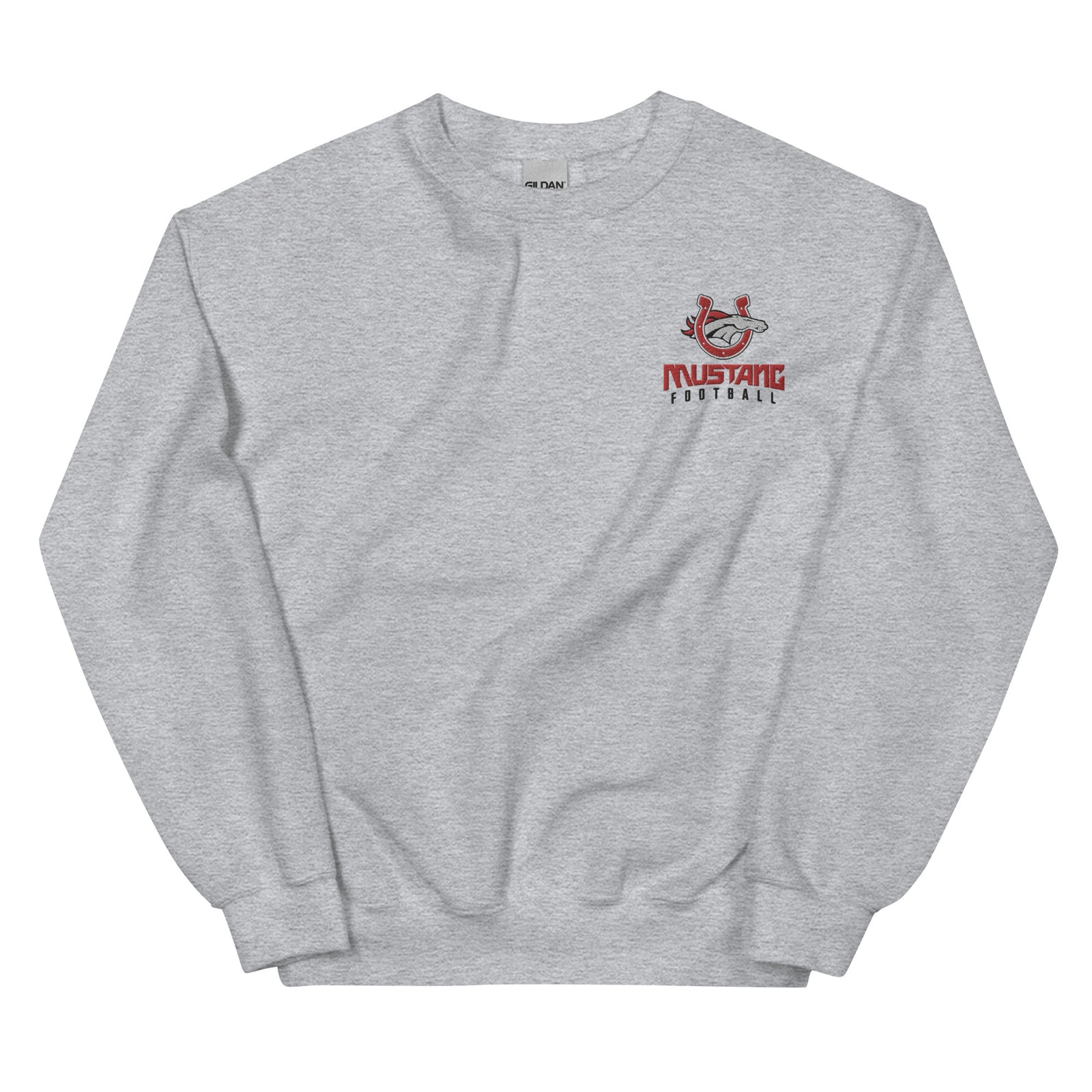 Palmetto Middle Football Embroidery-Grey Unisex Crew Neck Sweatshirt