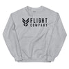 Flight Company  Embroidered-Light Unisex Crew Neck Sweatshirt