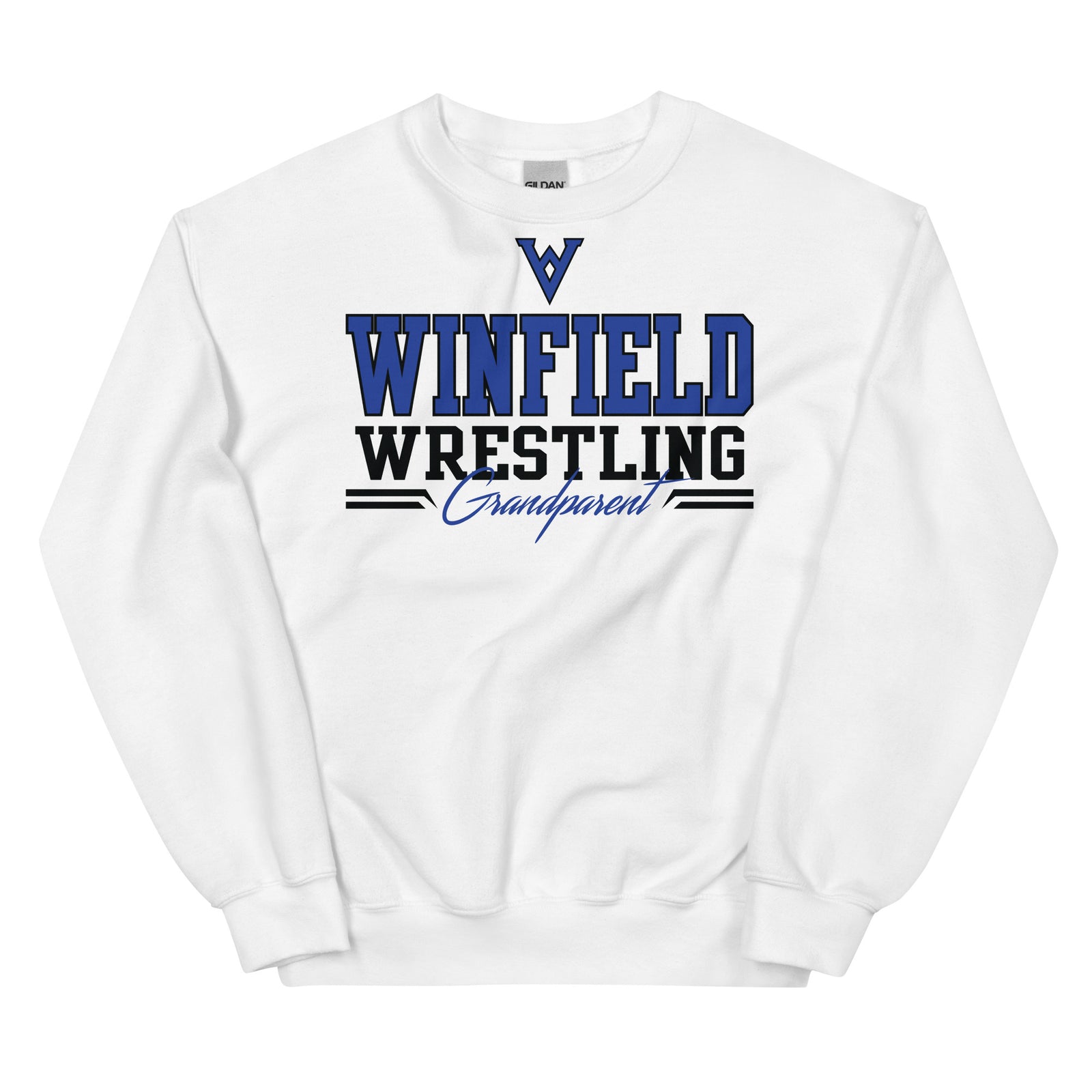 Winfield Wrestling Grandparent White Unisex Sweatshirt