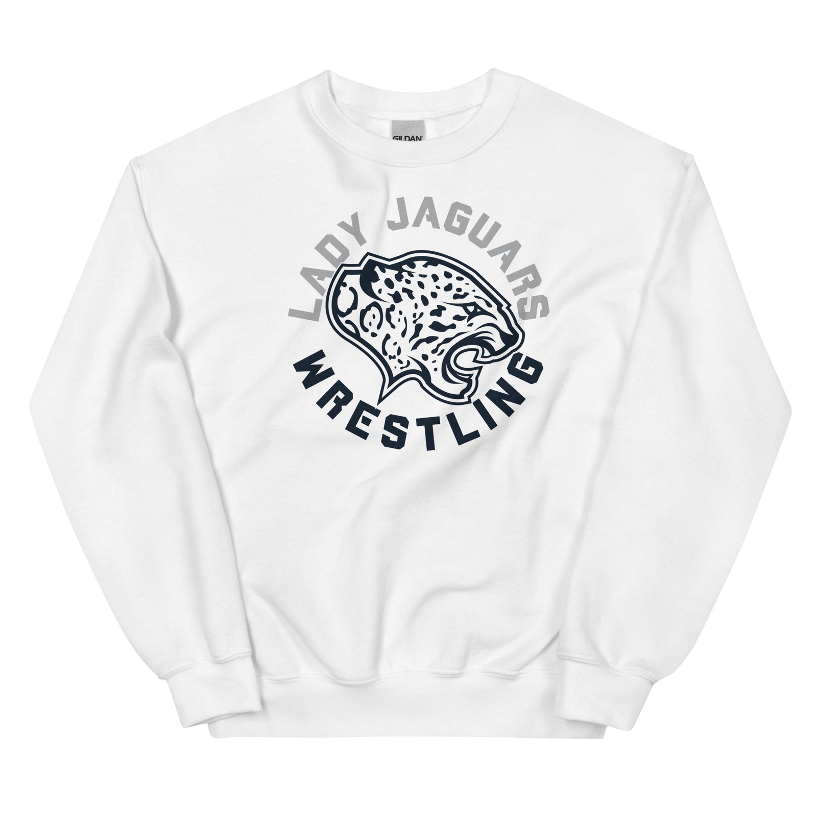 Mill Valley Lady Jaguars White Unisex Crew Neck Sweatshirt