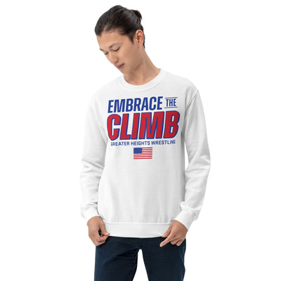 Greater Heights Wrestling Embrace the Climb 3 Unisex Sweatshirt