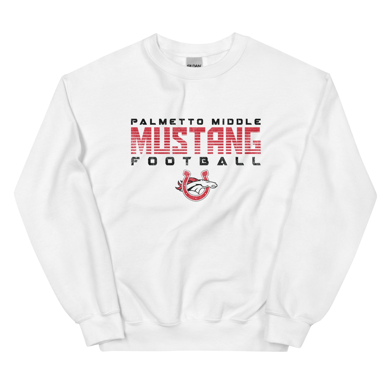 Palmetto Middle Football White Unisex Crew Neck Sweatshirt