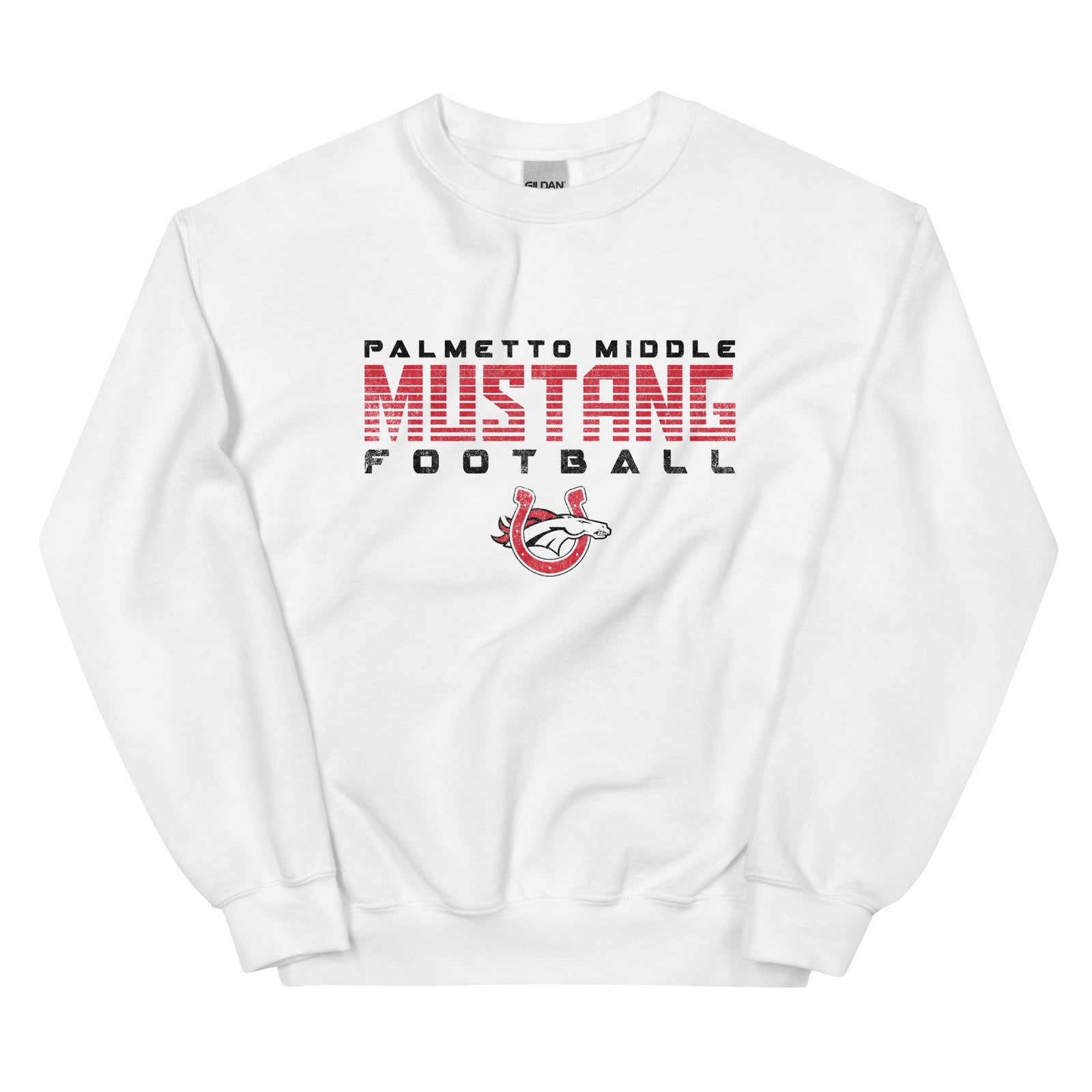 Palmetto Middle Football White Unisex Crew Neck Sweatshirt