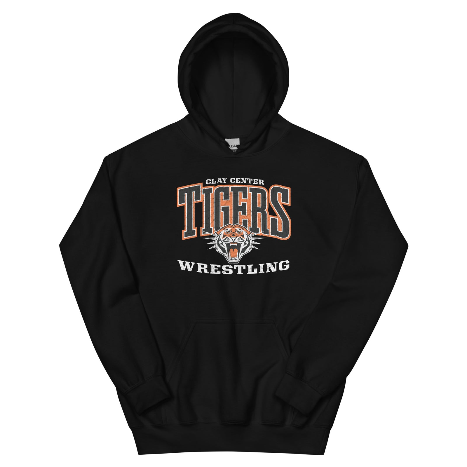 Clay Center Community HS Wrestling Black Unisex Heavy Blend Hoodie