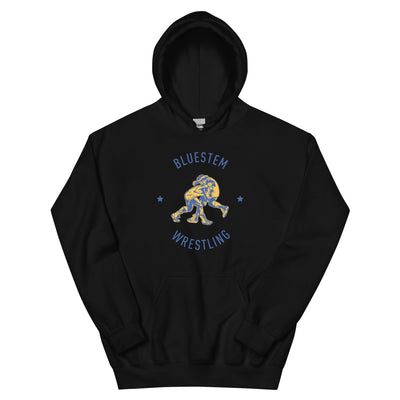 Bluestem Wrestling (Front Only) Unisex Heavy Blend Hoodie