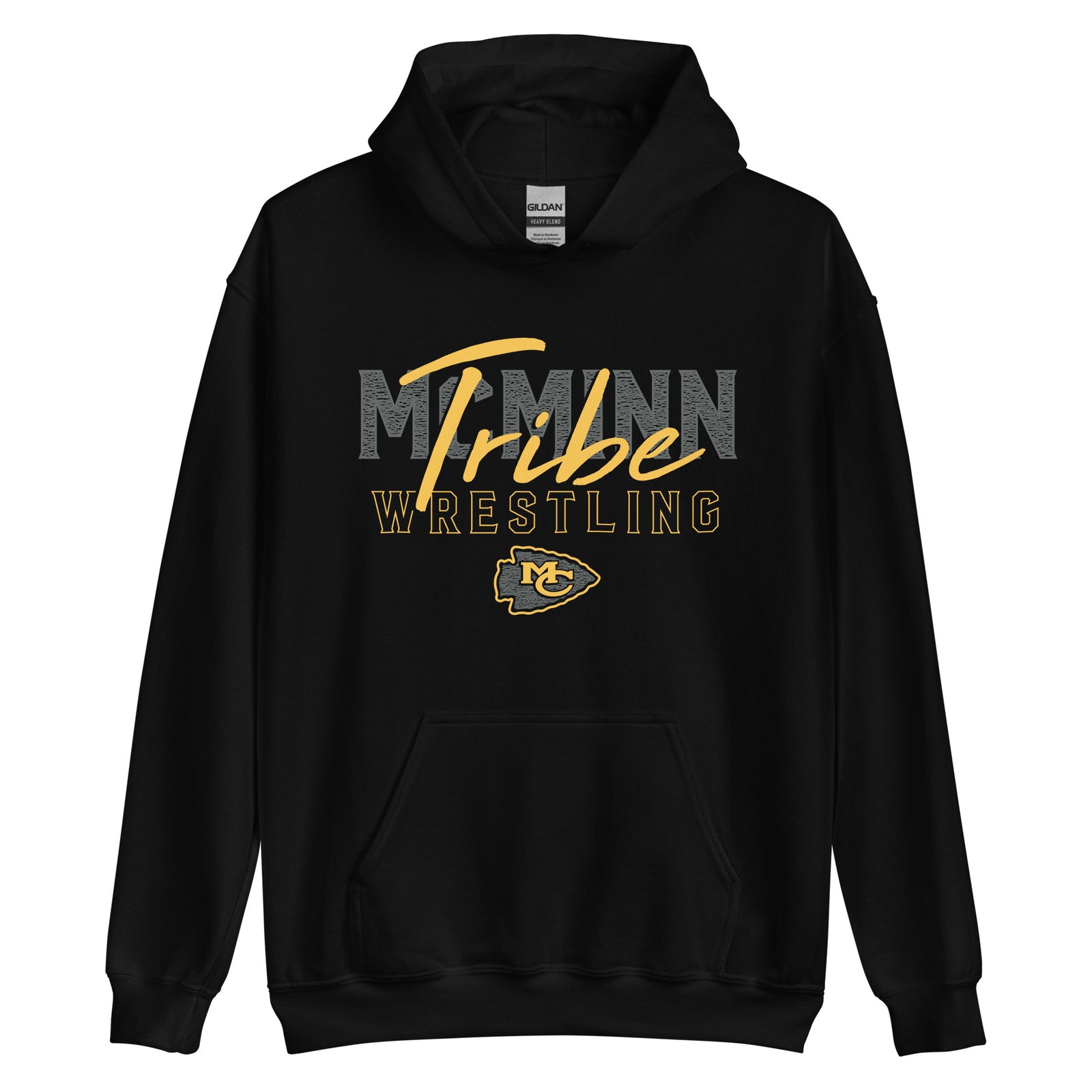 McMinn Tribe Wrestling Club  Black Unisex Heavy Blend Hoodie