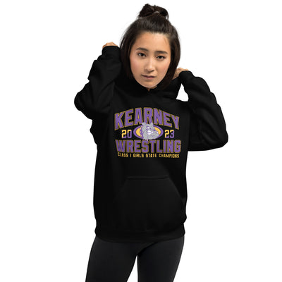 Kearney Wrestling Girls State Champs Black  Unisex Heavy Blend Hoodie