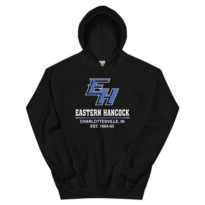 Eastern Hancock MS Track EH On Black Unisex Heavy Blend Hoodie