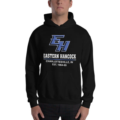 Eastern Hancock MS Track EH On Black Unisex Heavy Blend Hoodie