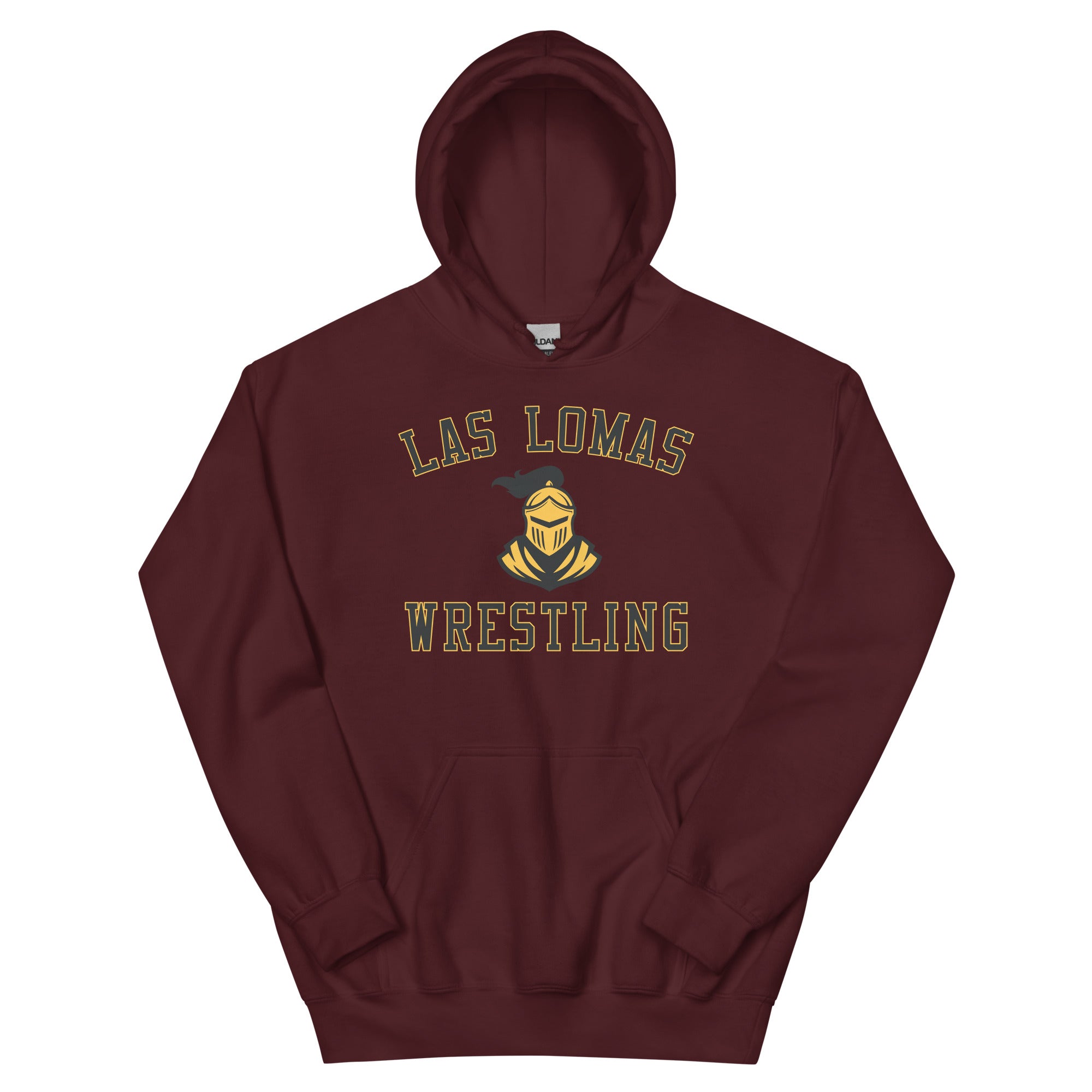 Las Lomas Wrestling Maroon Unisex Heavy Blend Hoodie